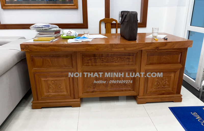 Bàn Làm Việc Gỗ Gõ Đỏ BV-04