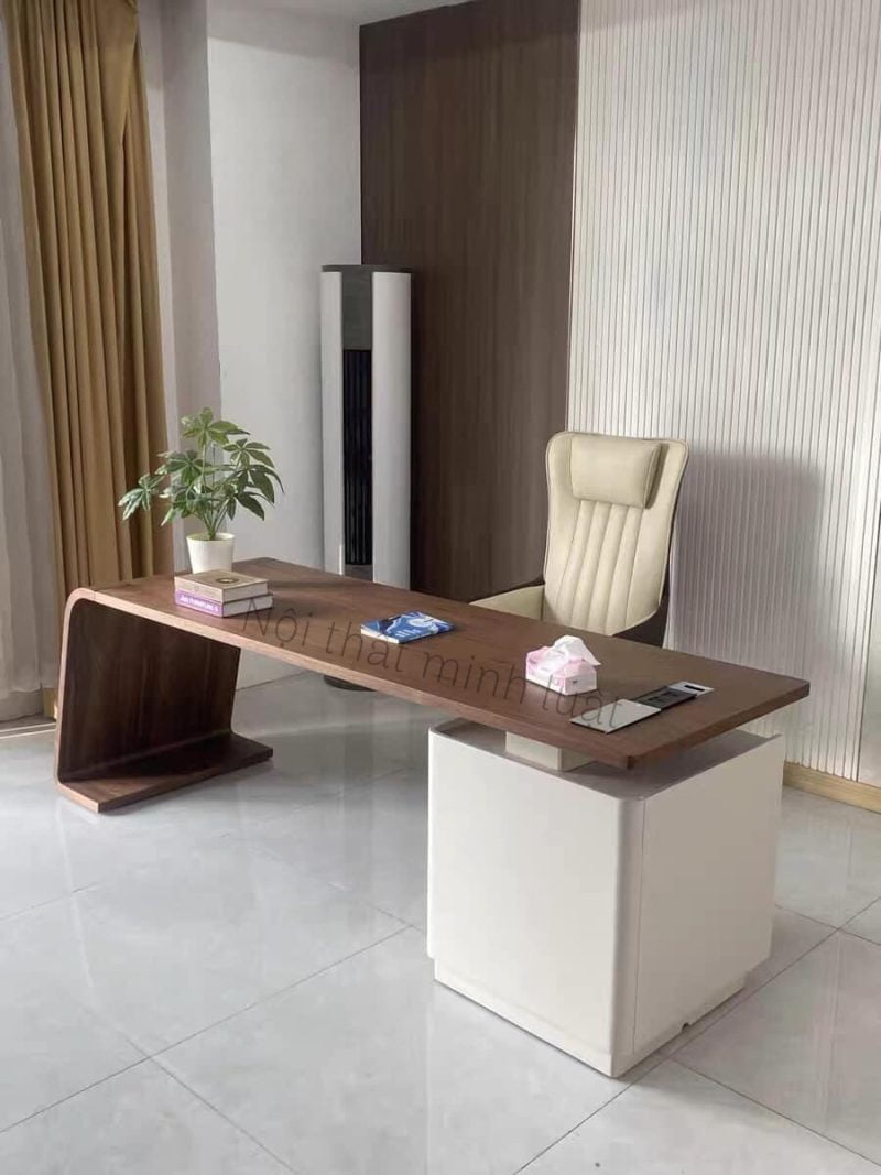 Bàn Làm Việc Gỗ Sồi BLV06